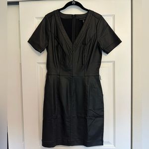 Belted Coated Denim Dress